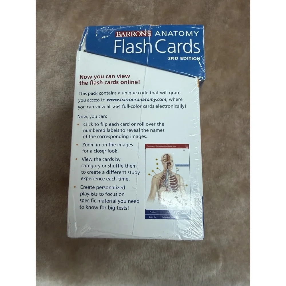 New Barton's Anatomy Flash Cards 3nd Edition 264 full Color Cards